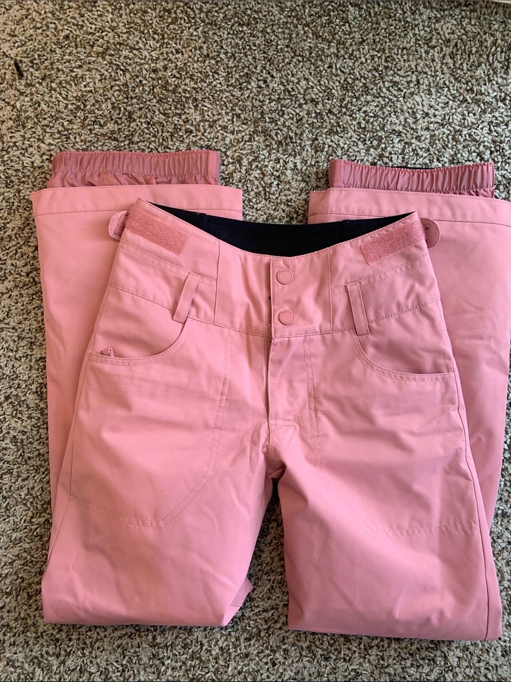 Roxy Pink Snow Pants with Boot Gaiters - Picture 5 of 13
